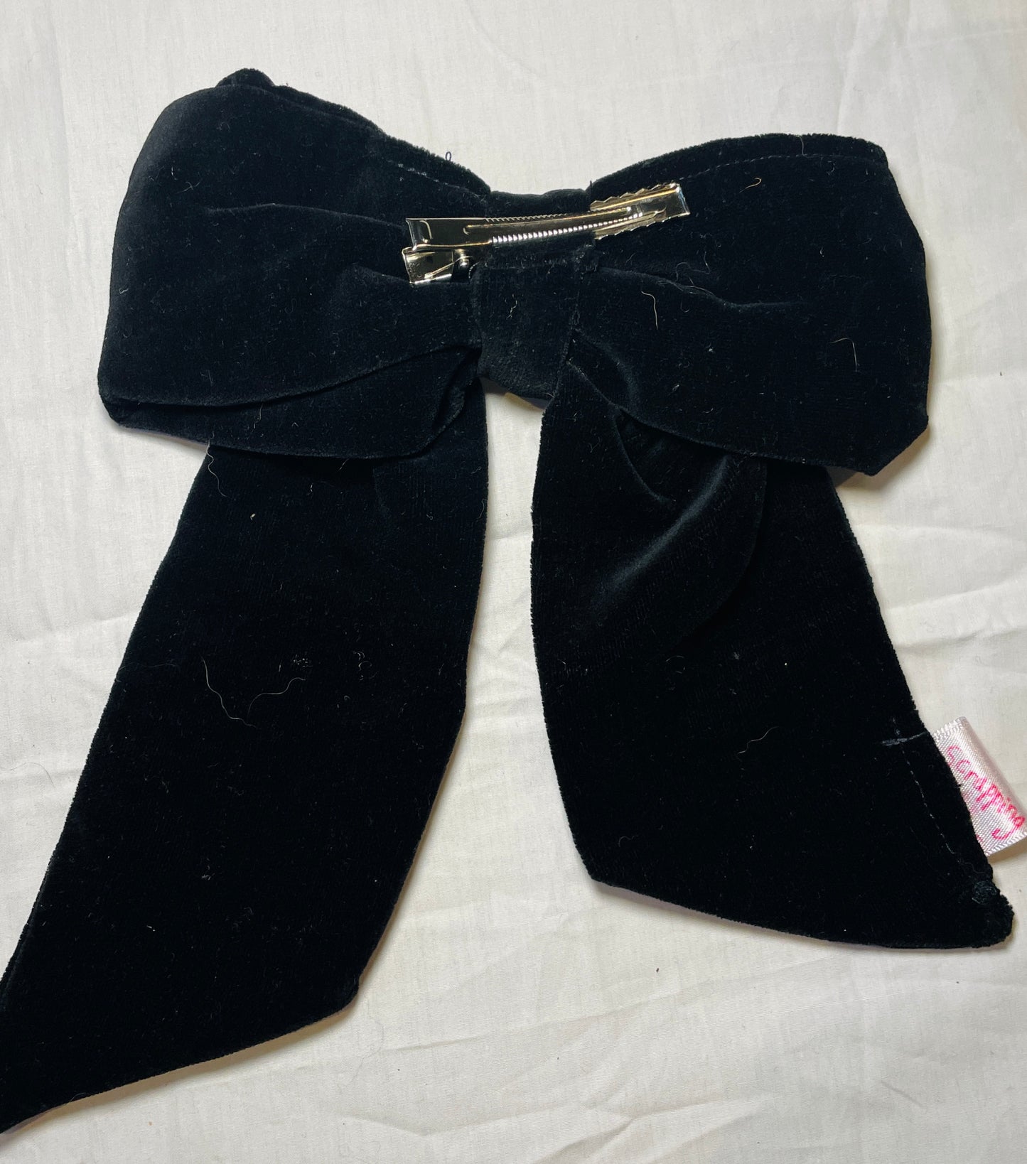 Handmade Black Velvet Hair Bow