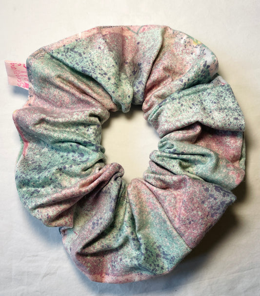 Handmade Pink Printed Giant Hair Scrunchie
