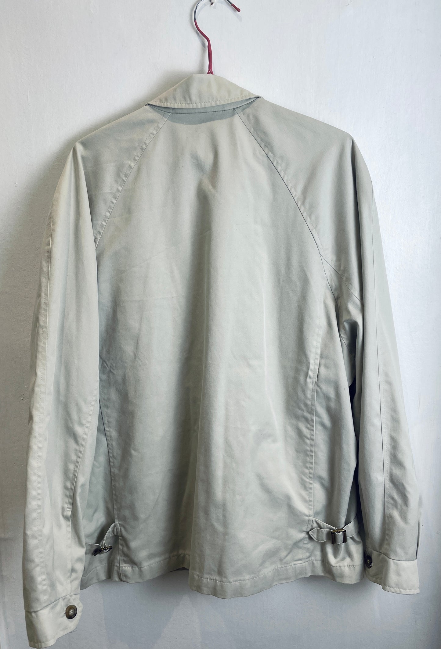 Vintage 90s Mens Beige Canvas Zip Up Jacket - Size L