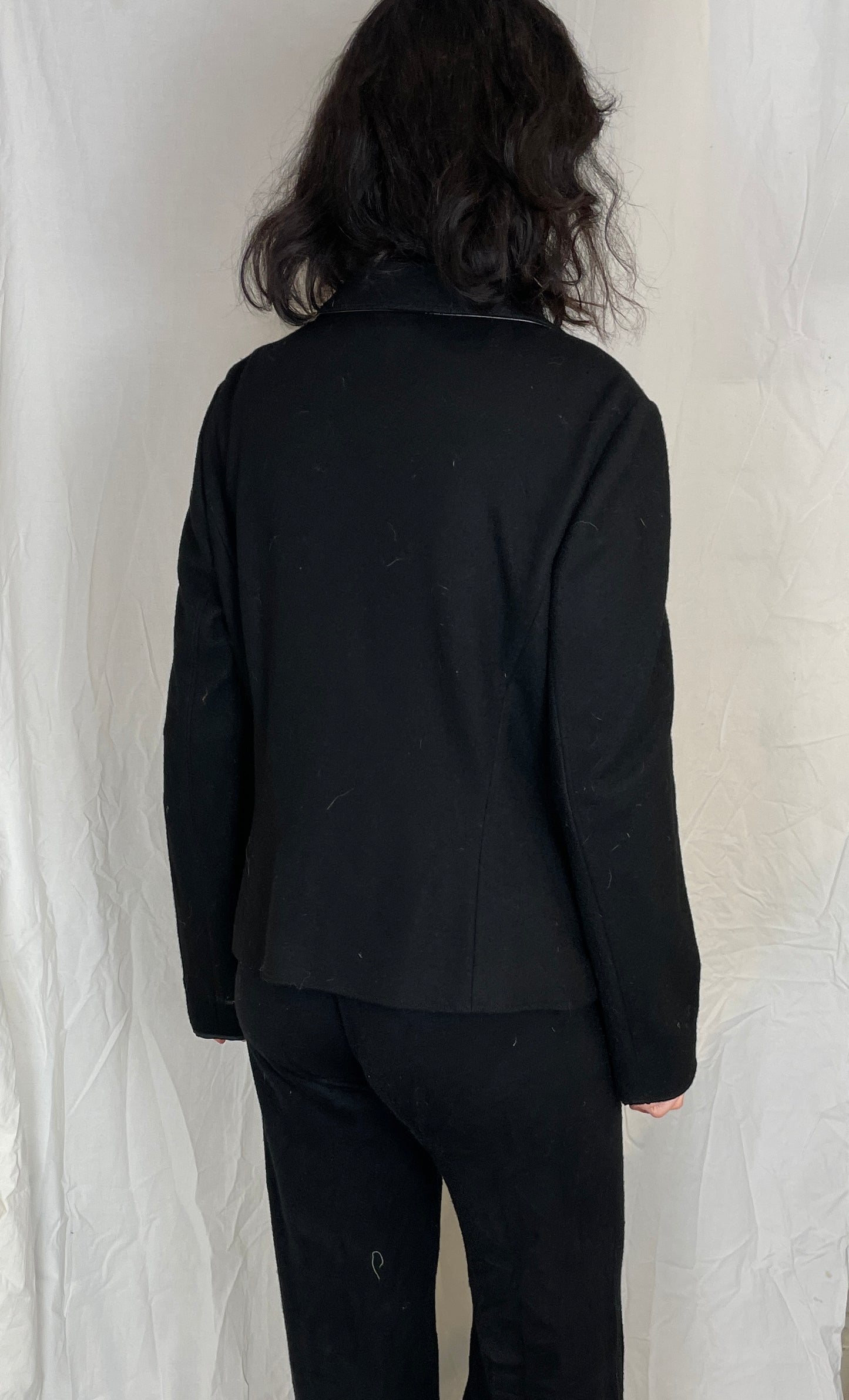 Vintage Y2K Jaeger Black Wool Blazer Jacket - Up To Size 12 - scrappingell