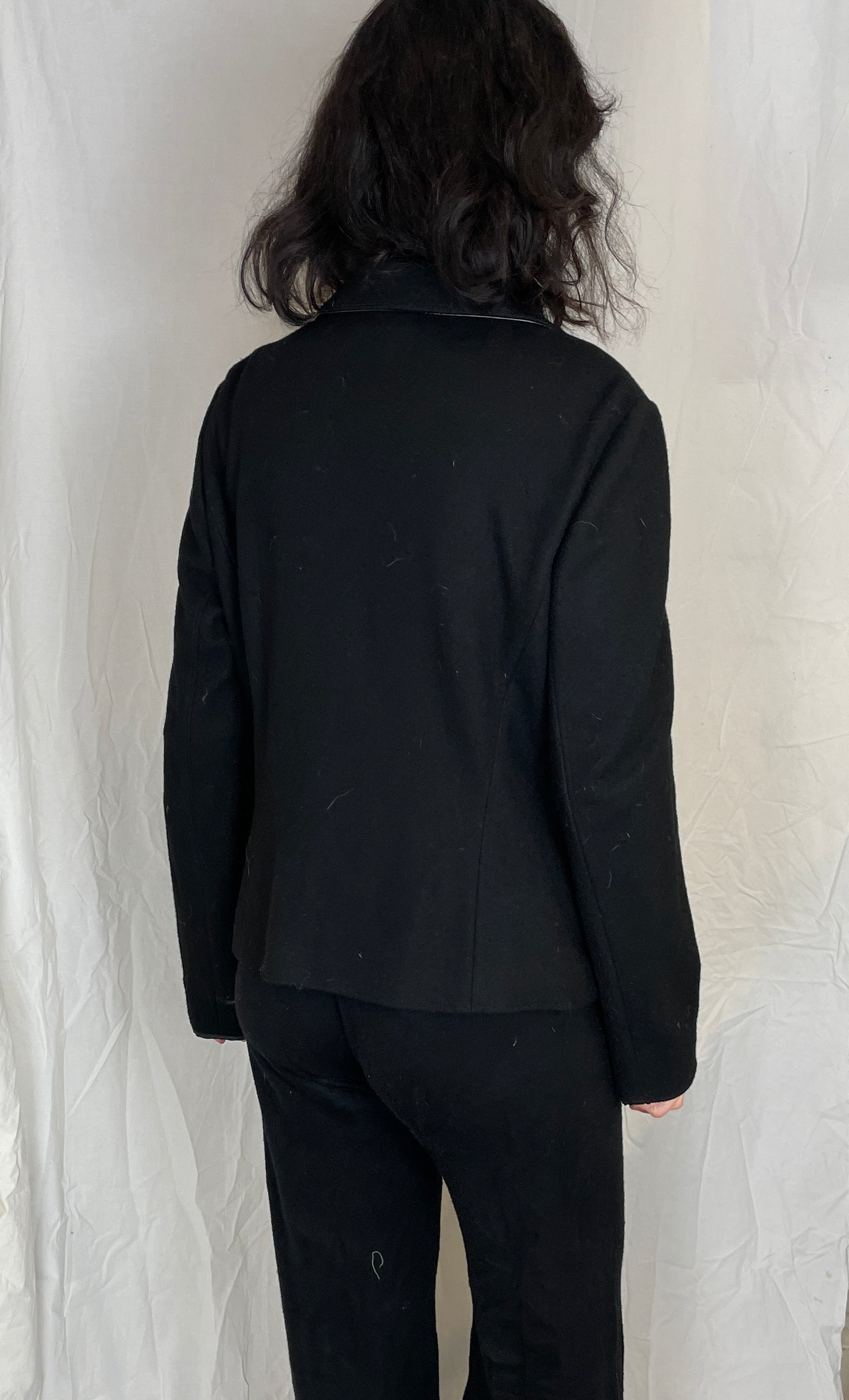 Vintage Y2K Jaeger Black Wool Blazer Jacket - Up To Size 12 - scrappingell