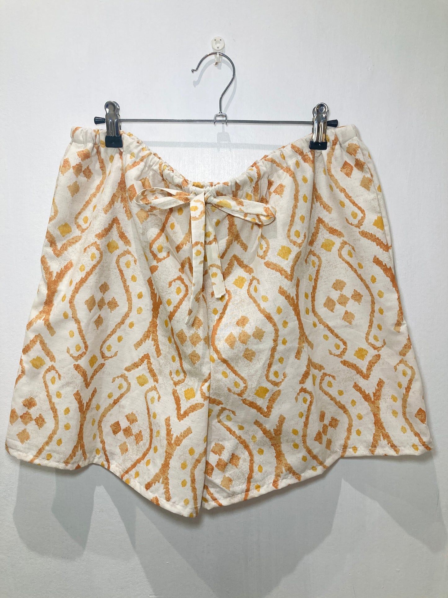 Ella Handmade Orange Tie Front Top and Shorts Co-ord Set - Size 14