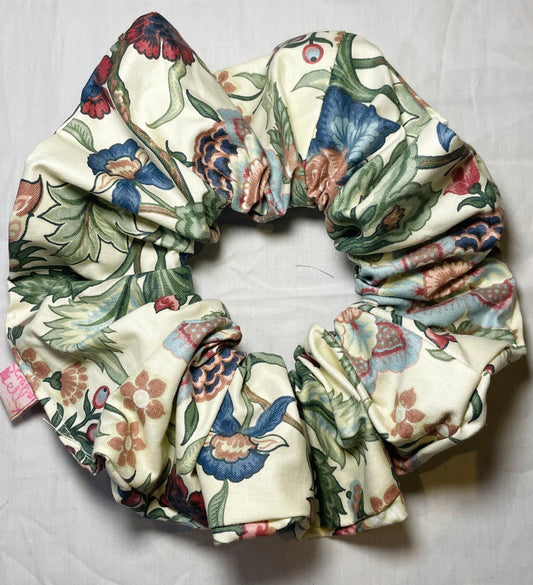 Handmade Pink Floral Giant Hair Scrunchie