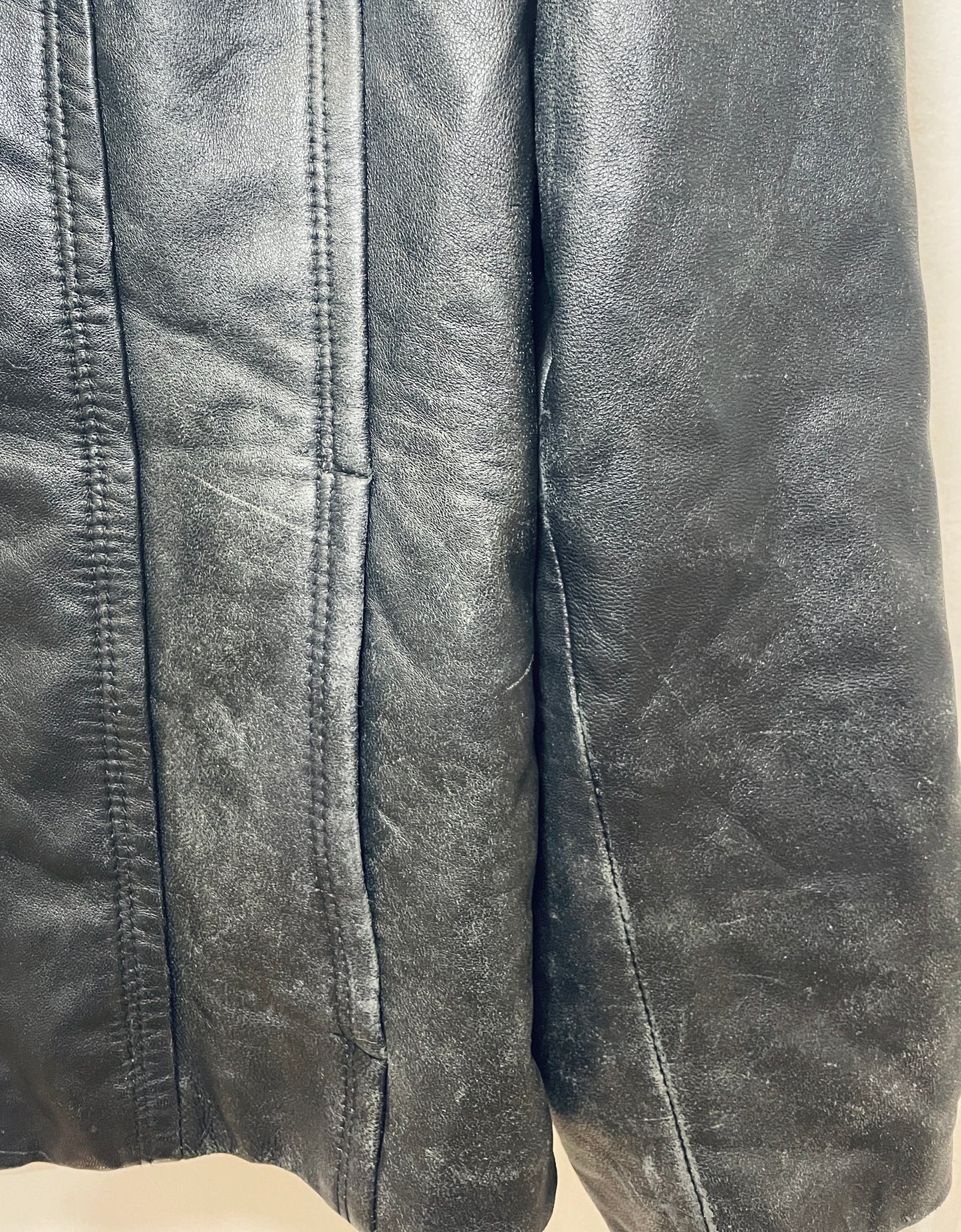 Vintage 90s Kenneth Cole Black Panelled Leather Jacket - Up To Size 12