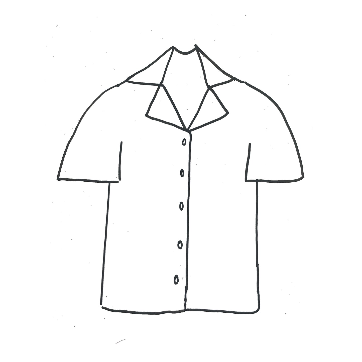 Mens Revere Collar Short Sleeve Shirt - Made To Order