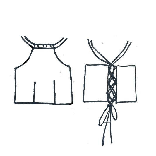 Sally Tie Back Halter Neck Crop Top - Made To Order